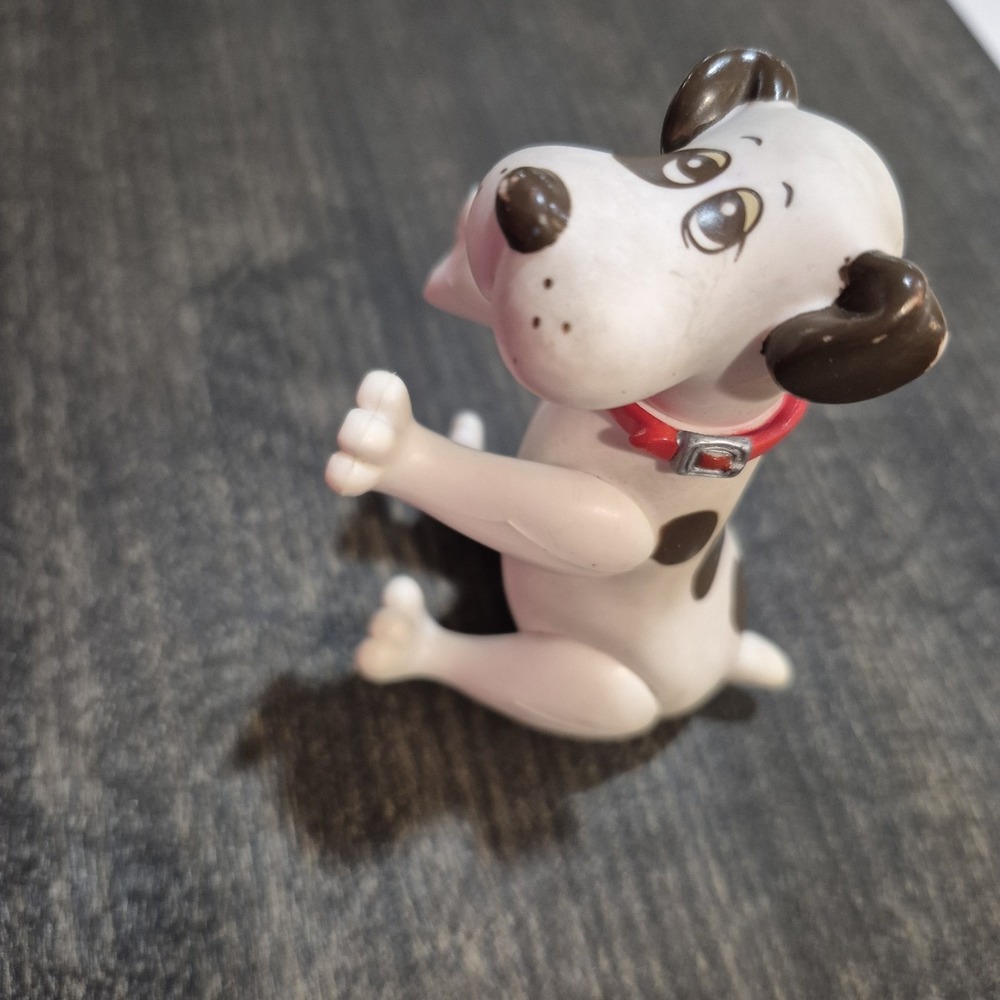Tonka Pound Puppies Grey Dog Poseable 4" Figure PVC 80s Vintage 1986 Toy Puppy